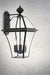 Large black outdoor wall light with three bulbs