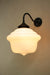 Black sconce with chicago schoolhouse shade