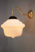 Gold sconce with chicago schoolhouse shade