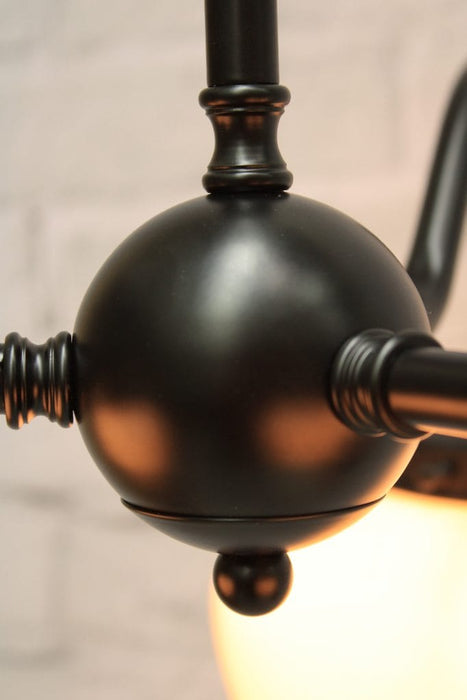 Black steel chandelier centrepiece 
