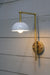 Gold/brass sconce with white shade