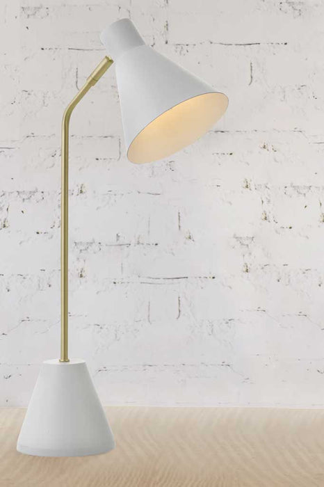 White contemporary table lamp