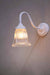 Victoria Gooseneck Wall Light with white  gooseneck arm and small frill shade