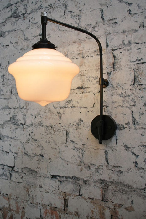 Chicago Schoolhouse Wall Lamp with Wall Plug