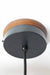 Black ceiling rose with brown mounting block