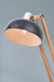 Woodsmoke floor lamp black lamp shade and base with wooden elements