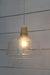Wood top glass light with led bulb scandi chic