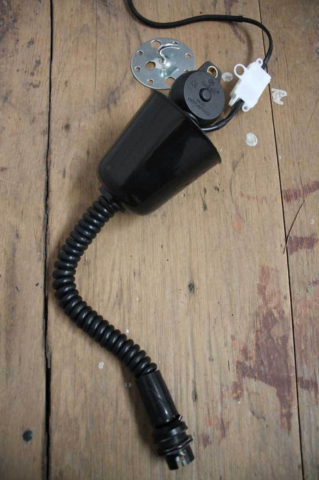 Adjustable black plastic pendant cord