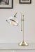 Adjustable brass table lamp