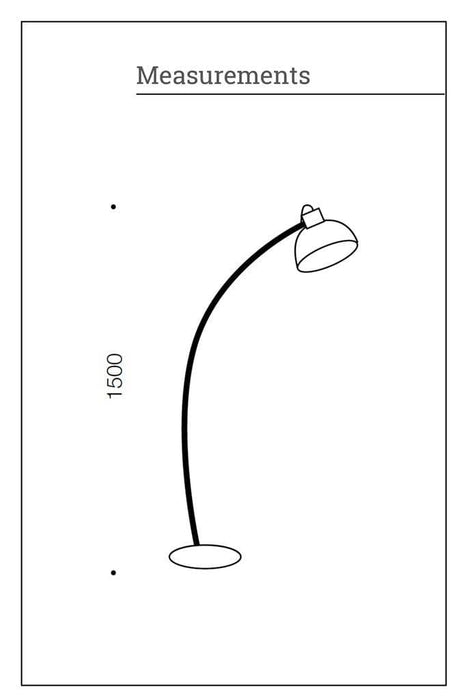 Arc floor lamp measurements