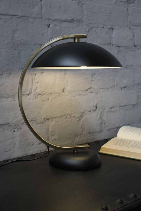 art deco style table lamp in black