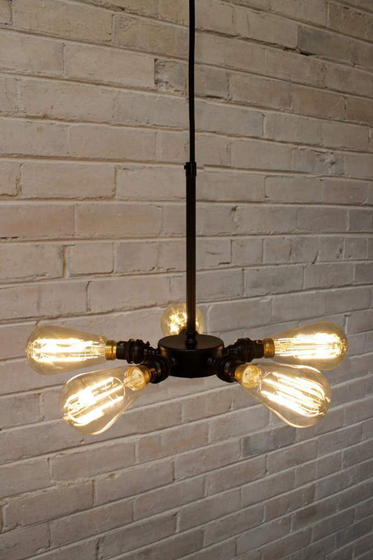 black five light pendant