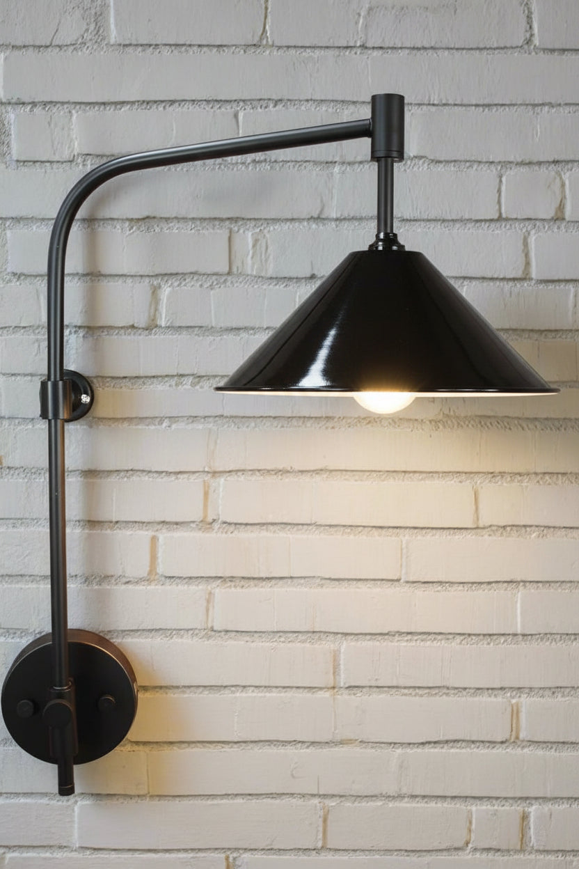Black cone wall light modern urban design shop online buy