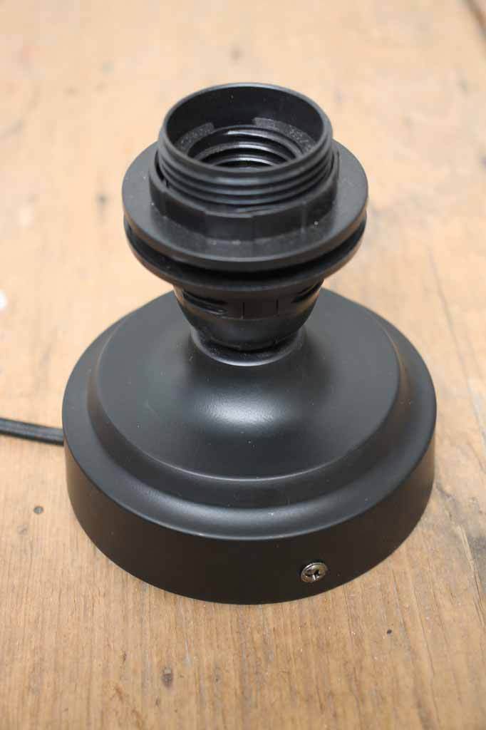 black metal lampholder for wall or ceiling