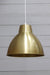 bright brass loft pendant white round cord