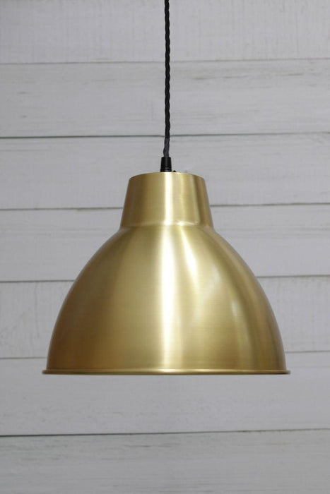 bright brass loft pendant black twist cord