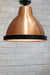 Bright copper flush mount with frosted glass cover