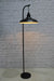 floor lamp with suspended black shade