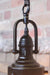 Chain suspension and decorative metal lamp holder with fittered top