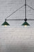 Cone pendant light bar brewery lighting enamel green small