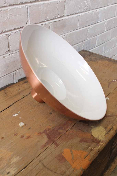 Copper penant shade with white inner