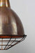 Copper pendant shade with black