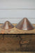 Aged copper cone shades small and large