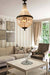 crystal basket bronze frame chandelier for living room