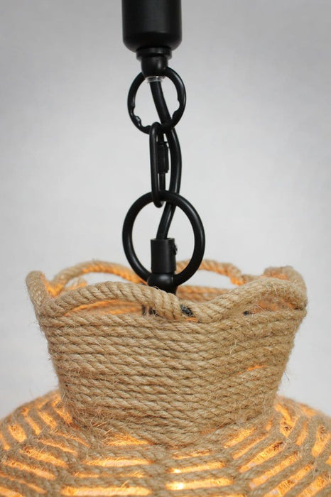 fabric rope hanging pendant light