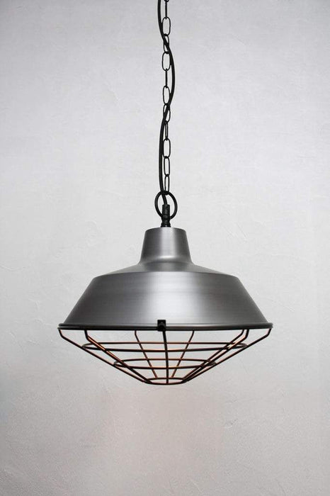 factory pendant light with cage cover