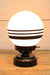 glass ball lamp with 3 painted stripes
