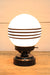 glass ball lamp with 4 painted stripes