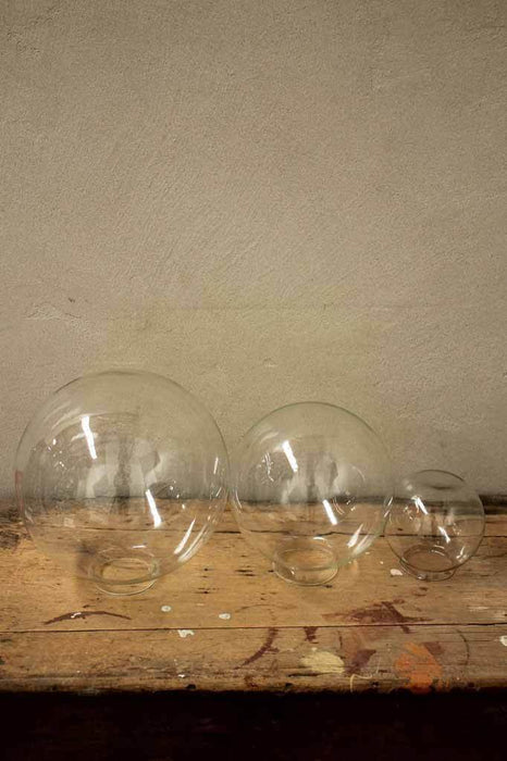 glass round shades in small, medium and large