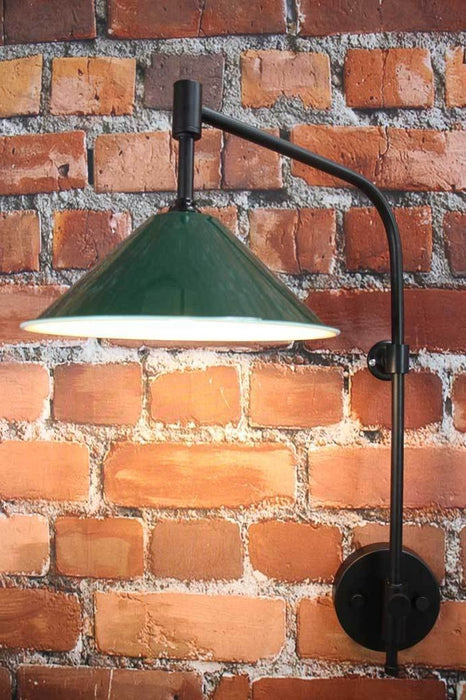 Green wall light cone lights Melbourne lighting