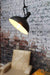 Industrial dome pendant light tilts and is black metal