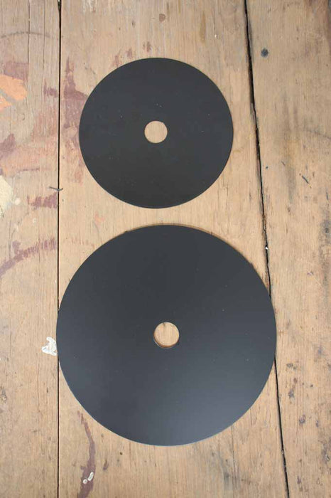 Small and large black disc