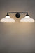 Large black double arm wall light