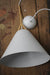 large white pendant shade with ceiling rose