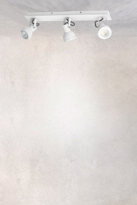 Triple light bar spotlight in white finish
