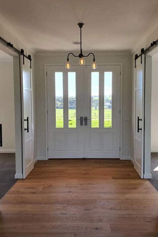 pendant light in hallway gooseneck arms