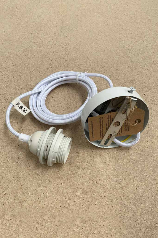 White and cream suspension cord