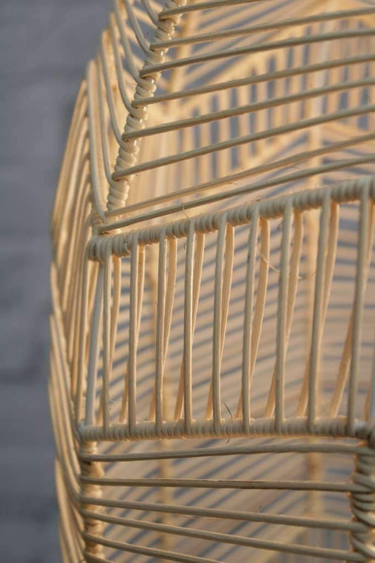 Detail of natural rattan pendant
