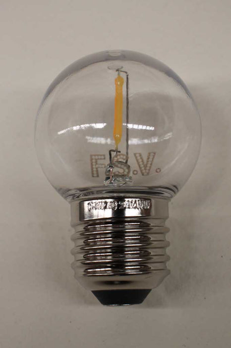 0.5W E27 24V AC/DC Filament LED G45 Round 2200K Bulb Shatterproof