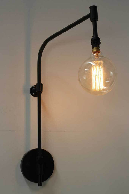 Matt black wall light wing arm vintage lighting online