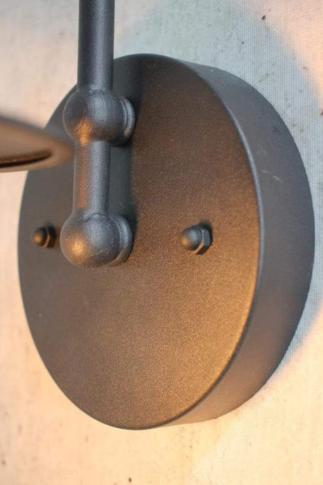 Metal matt black wall light mounting plate