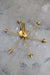 Disassembled six light chandelier in gold