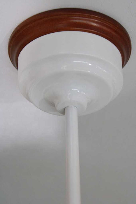 white pole pendant on mounting block