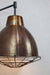 Pure copper wall lamp with antique brass metal cage guard