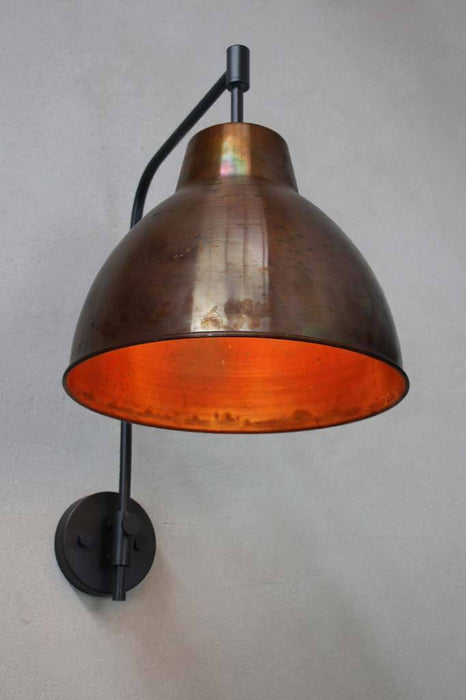 Pure copper wall light shade with no cover