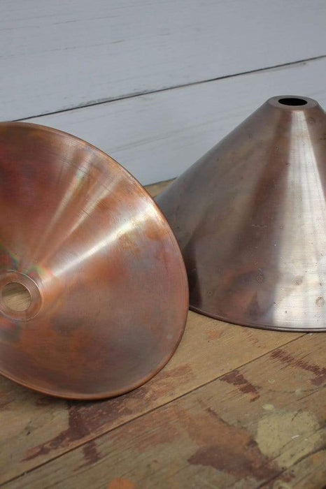 Raw pure copper cone shades
